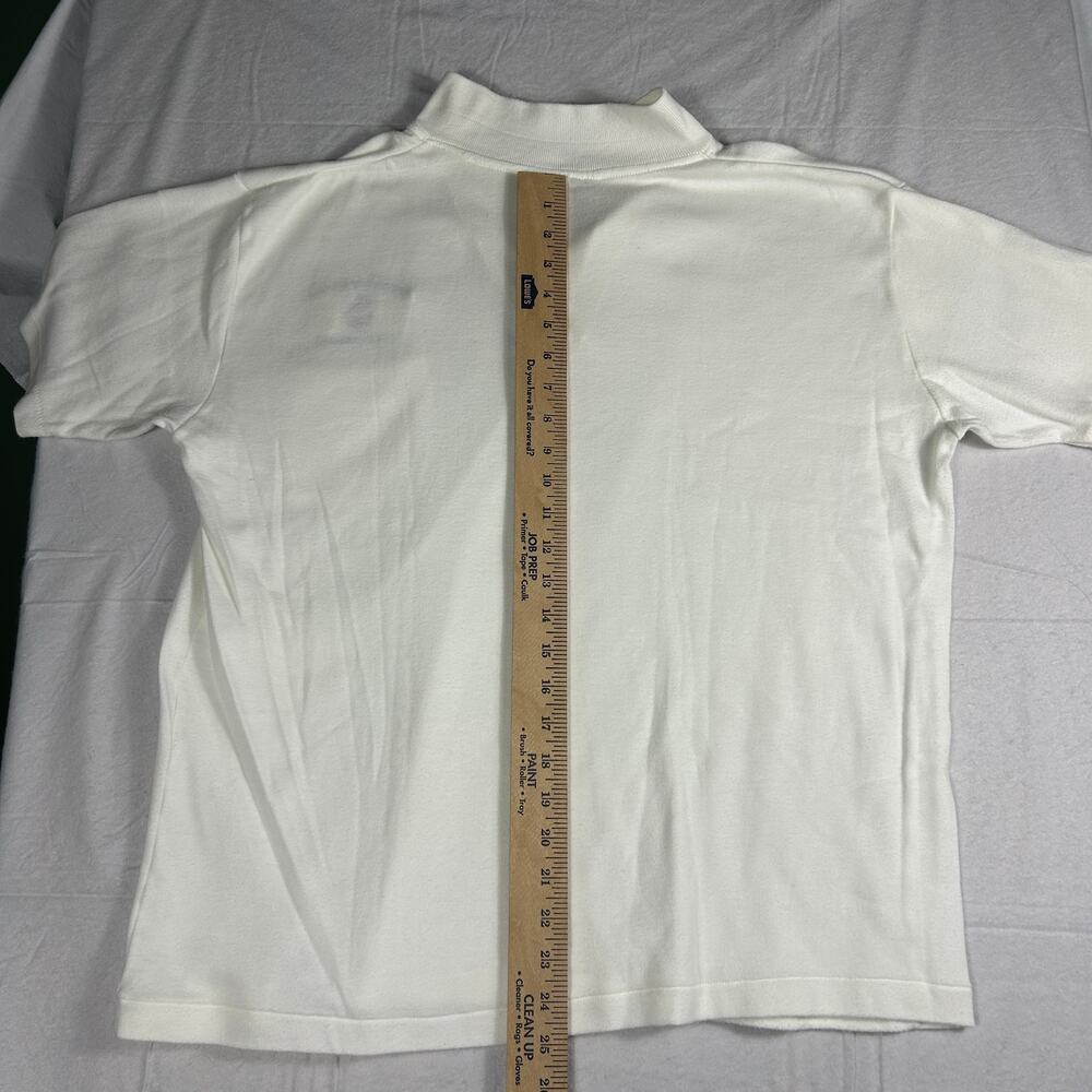 Vintage 90s Spider Bay Marina Little Current Polo Shirt, White Single Stitch, XL - Picture 5 of 13